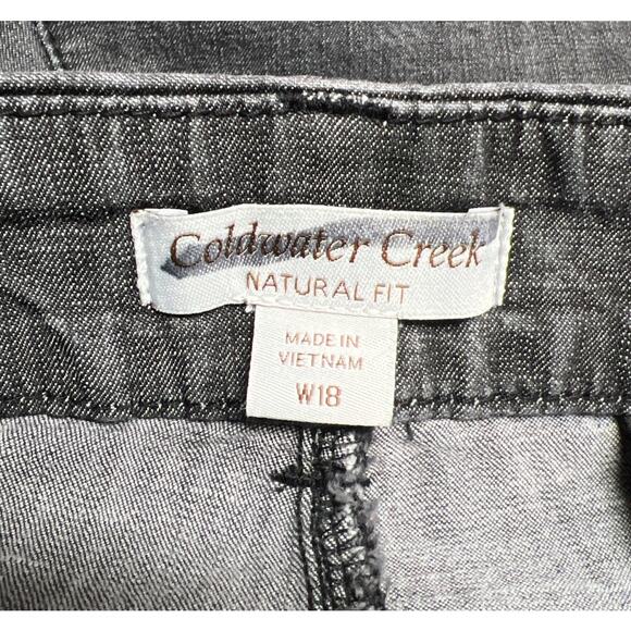 Coldwater Creek Women's Bootcut Jeans Plus Size 18W Natural Fit Black Wash Denim - Picture 3 of 5